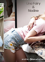 Una Fairy get to lick her stepmom Nadine's wet pussy after she spied on her getting undressed