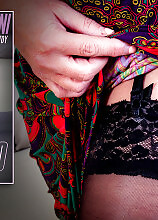 53 year old MILF Lelani playing with her big black dildo